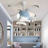 Kids Room Creative Helicopter Ceiling Fan with Light Image - 17