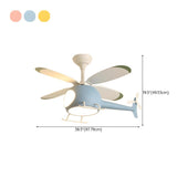 Kids Room Creative Helicopter Ceiling Fan with Light #size