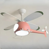 Kids Room Creative Helicopter Ceiling Fan with Light Image - 8