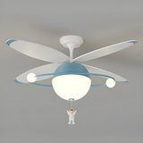 Kids Room Creative Hot Air Balloon Ceiling Fan Light Image - 2