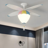 Kids Room Creative Hot Air Balloon Ceiling Fan Light Image - 23