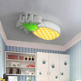 Kids Room Creative Large Pineapple LED Flush Mount Lamp Image - 1