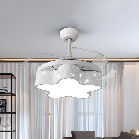 Kids Room Creative Modern Star Ceiling Fan with Light Image - 1