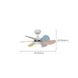 Kids Room Creative Multi-Color LED Ceiling Fan Light Image - 13