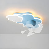 Kids Room Creative Palette Colorful Ceiling Fan Light Image - 3