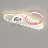 Kids Room Creative Ring Decor Cloud Ceiling Fan Light Image - 8