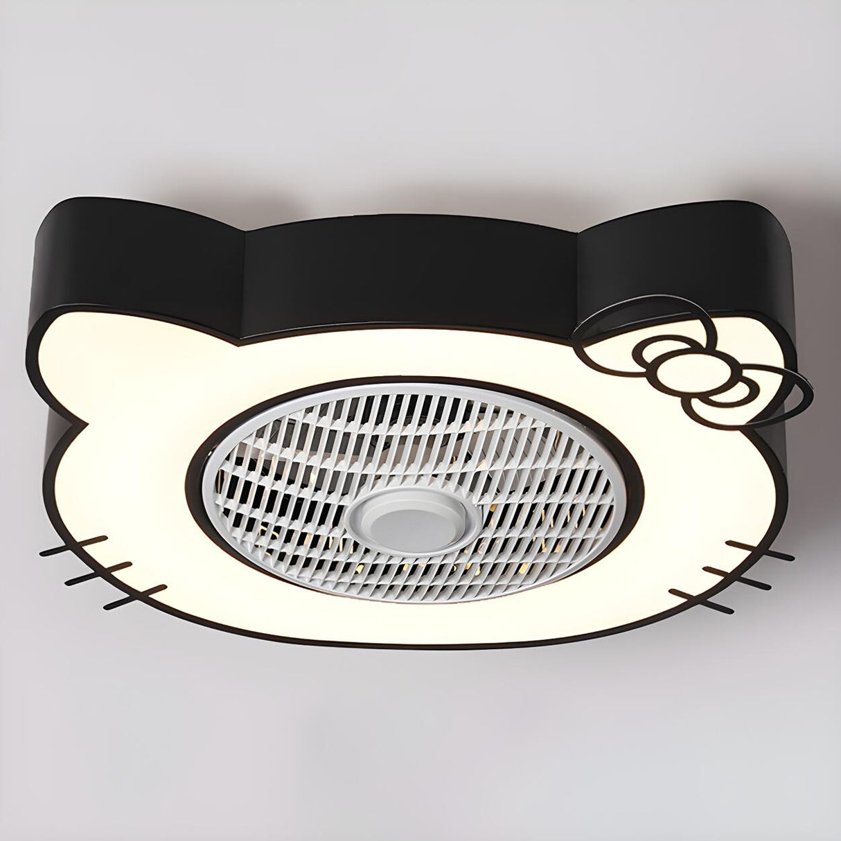 Kids Room Cute Bear Bladeless Ceiling Fan with Light Image - 13