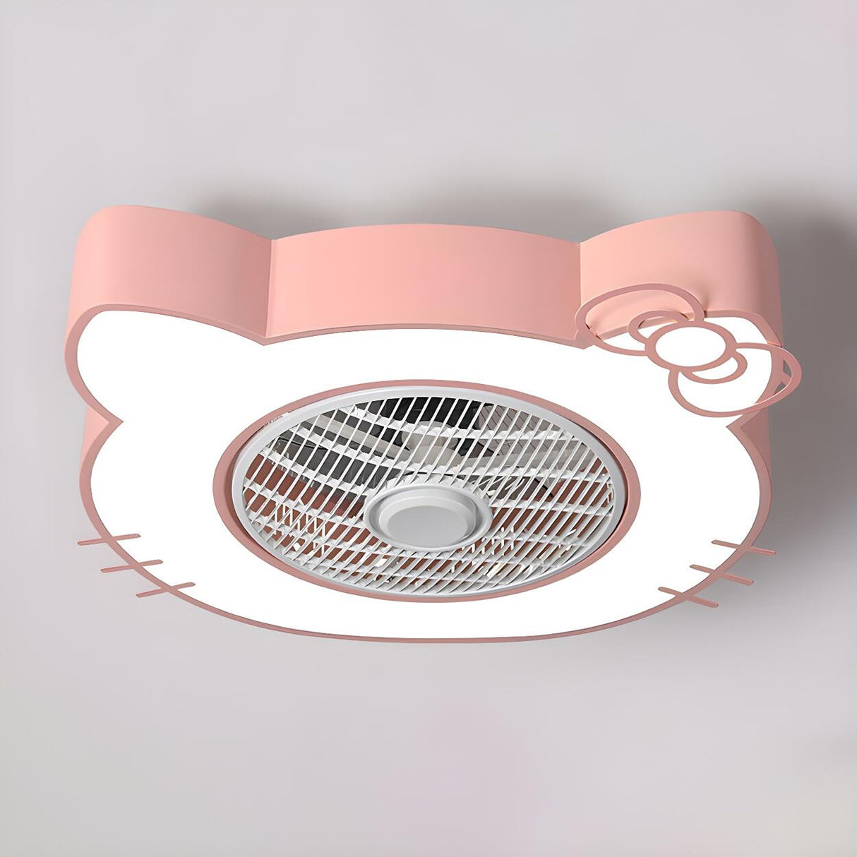 Kids Room Cute Bear Bladeless Ceiling Fan with Light Image - 14