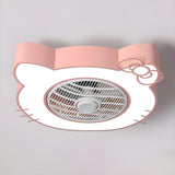 Kids Room Cute Bear Bladeless Ceiling Fan with Light Image - 14