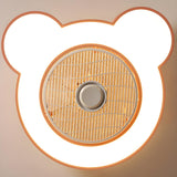 Kids Room Cute Bear Bladeless Ceiling Fan with Light Image - 17