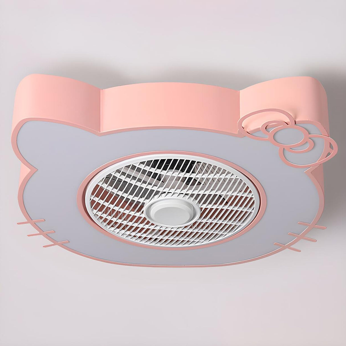 Kids Room Cute Bear Bladeless Ceiling Fan with Light Image - 9