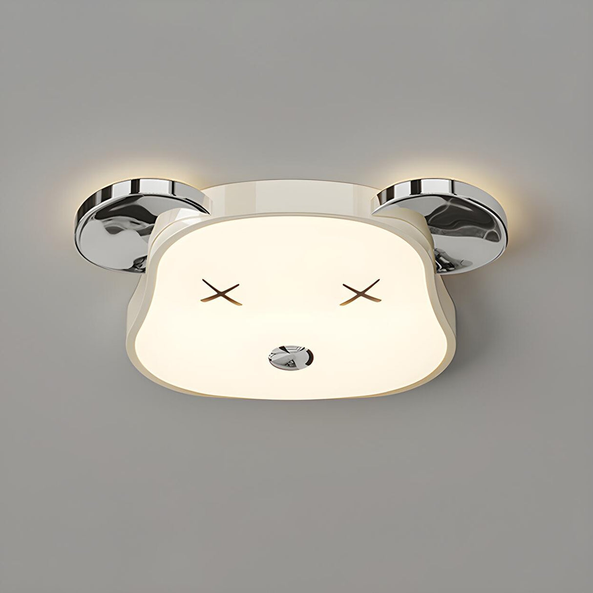 Kids Room Cute Bear Resin LED Flush Mount Ceiling Light Image - 12