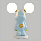 Kids Room Cute Bear Shape Globe Glass Shade Table Lamp Image - 13