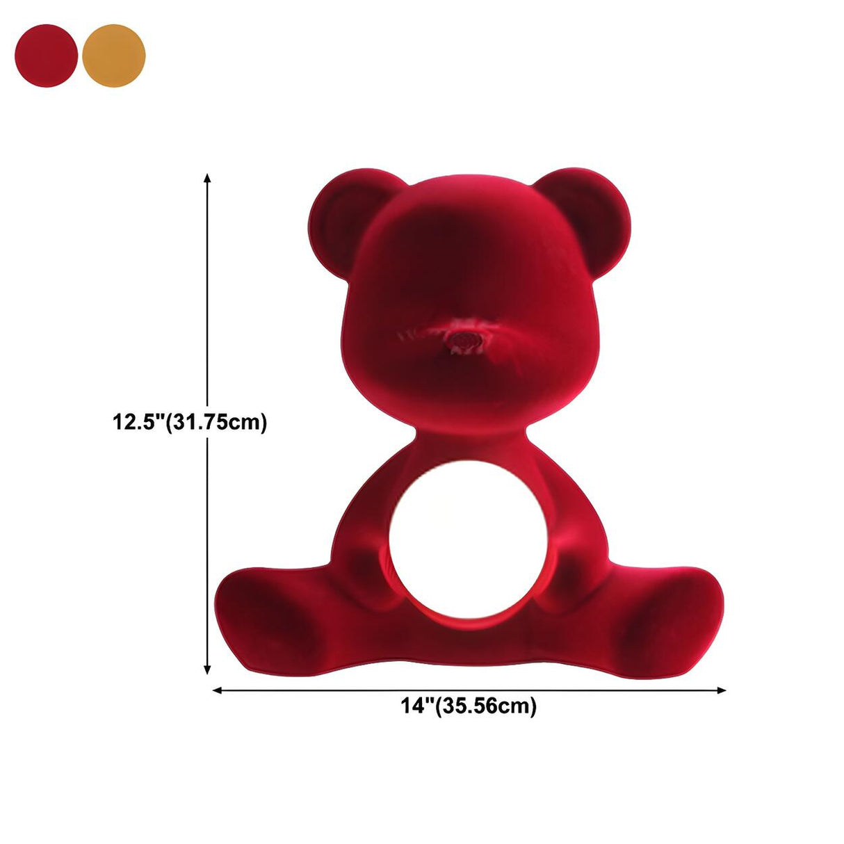 Kids Room Cute Bear Shape Globe Glass Shade Table Lamp 