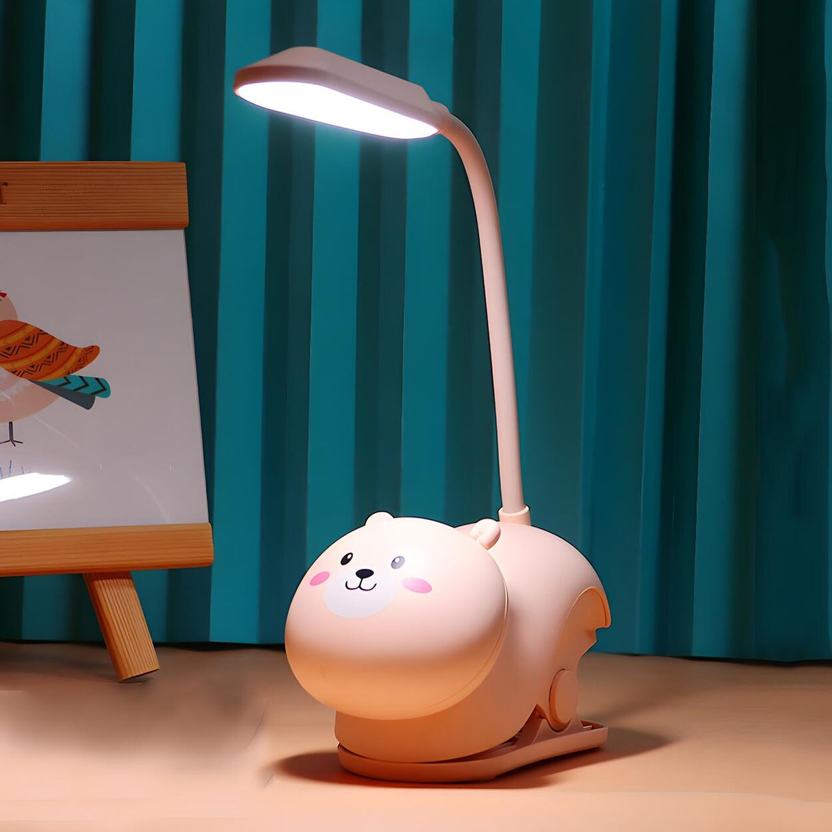 Kids Room Cute Cartoon Animal LED Study Table Lamp Image - 14