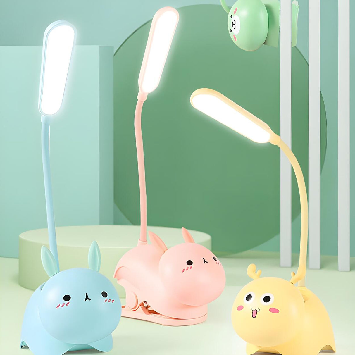 Kids Room Cute Cartoon Animal LED Study Table Lamp Image - 5