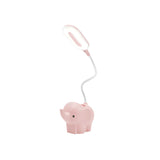 Kids Room Cute Cartoon Elephant Reading Table Lamp Image - 2