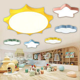 Kids Room Cute Cartoon LED Flush Mount Ceiling Light Image - 16