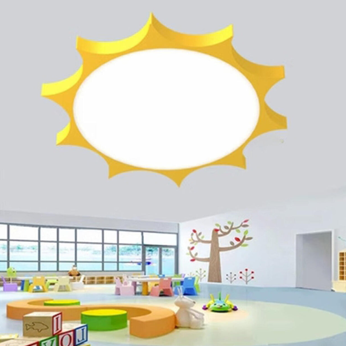 Kids Room Cute Cartoon LED Flush Mount Ceiling Light Image - 2