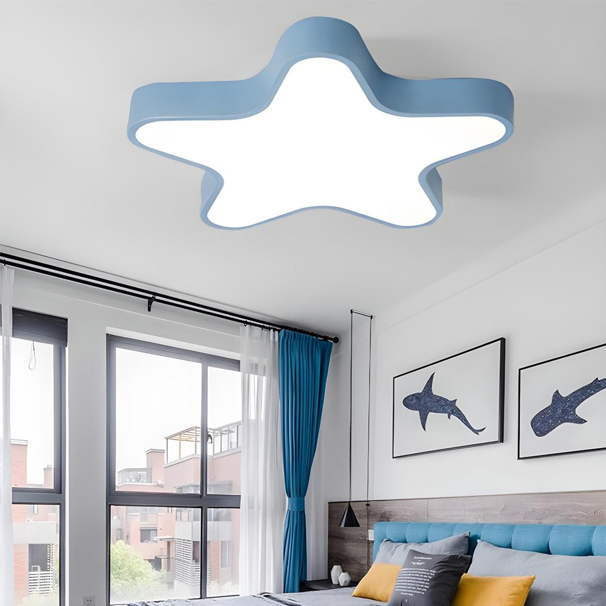 Kids Room Cute Cartoon LED Flush Mount Ceiling Light Image - 3