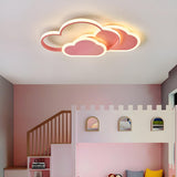 Kids Room Cute Cloud Rainbow LED Flush Mount Light Image - 3