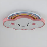 Kids Room Cute Cloud Rainbow LED Flush Mount Light Image - 6