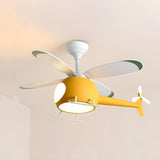 Kids Room Cute Helicopter LED Ceiling Fan with Light Image - 10