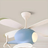 Kids Room Cute Helicopter LED Ceiling Fan with Light Image - 13