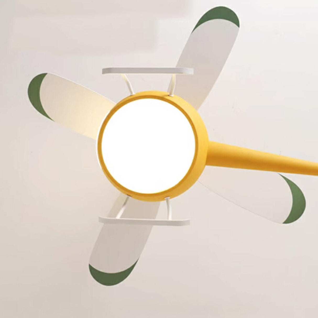 Kids Room Cute Helicopter LED Ceiling Fan with Light Image - 18