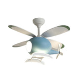 Kids Room Cute Helicopter LED Ceiling Fan with Light Image - 9