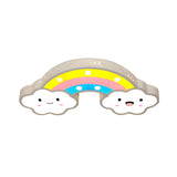 Kids Room Cute Rainbow Cloud LED Flush Mount Light Image - 10