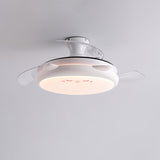 Kids Room Cute Round 3 Blade Ceiling Fan with LED Light Image - 10