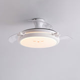 Kids Room Cute Round 3 Blade Ceiling Fan with LED Light Image - 11