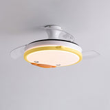 Kids Room Cute Round 3 Blade Ceiling Fan with LED Light Image - 12