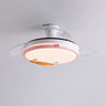 Kids Room Cute Round 3 Blade Ceiling Fan with LED Light Image - 16