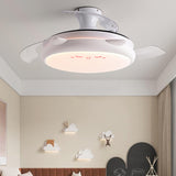 Kids Room Cute Round 3 Blade Ceiling Fan with LED Light Image - 5