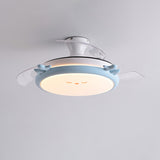 Kids Room Cute Round 3 Blade Ceiling Fan with LED Light Image - 6