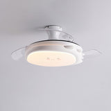 Kids Room Cute Round 3 Blade Ceiling Fan with LED Light Image - 9