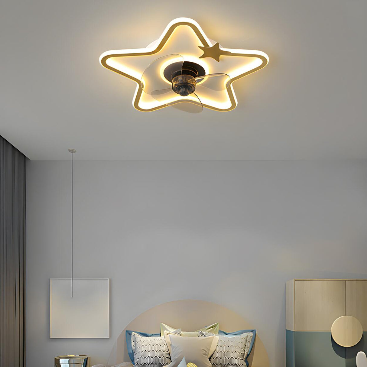 Kids Room Elegant Cloud LED Ceiling Fan with Light Image - 14