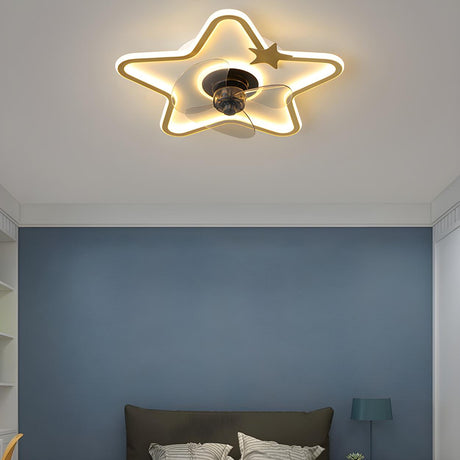 Kids Room Elegant Cloud LED Ceiling Fan with Light Image - 2