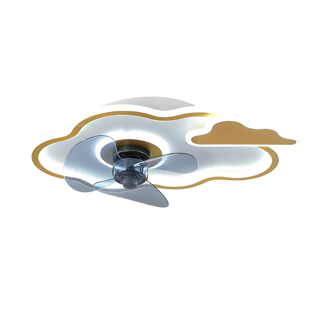 Kids Room Elegant Cloud LED Ceiling Fan with Light Image - 5