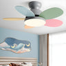 Kids Room Elegant Colorful 5-Blade Ceiling Fan Light Image - 7