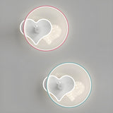 Kids Room Elegant Heart Ring Ceiling Fan with Light Image - 8