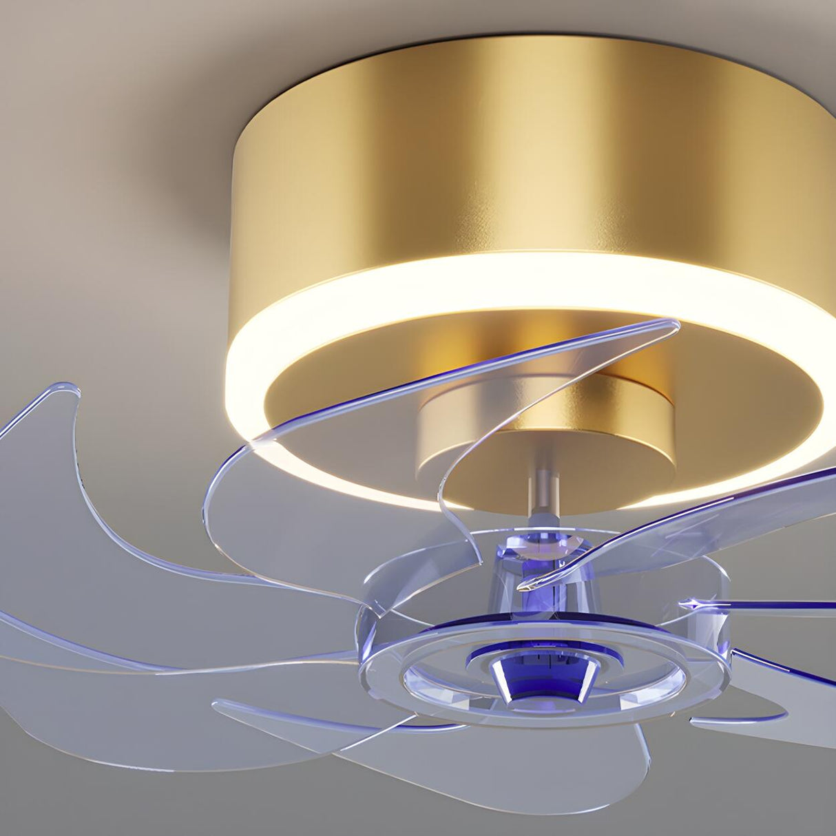 Kids Room Exquisite Bow Circle Ceiling Fan with Light Image - 11