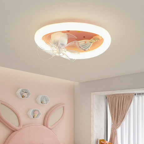 Kids Room Geometric  Remote Dimming Ceiling Fan Lights Image - 1