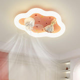 Kids Room Geometric  Remote Dimming Ceiling Fan Lights Image - 3