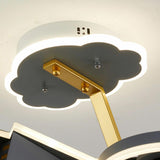 Kids Room Gray Airplane Clear Blades Ceiling Fan Light Image - 10