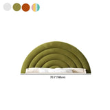 Kids Room Green Arched Upholstered Twin Headboard Image - 13