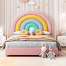 Kids Room Green Arched Upholstered Twin Headboard Image - 4