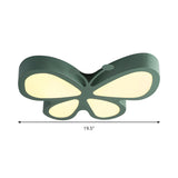 Kids Room Green Butterfly LED Flush Mount Ceiling Light #size